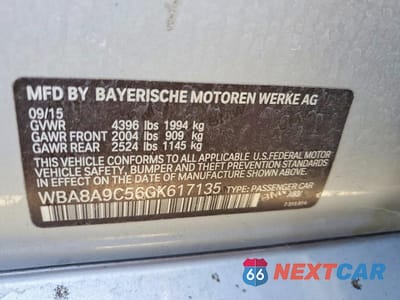 Zdjęcie 12 z 12 samochodu: 2016 BMW 320 I VIN:WBA8A9C56GK617135 - miniatura