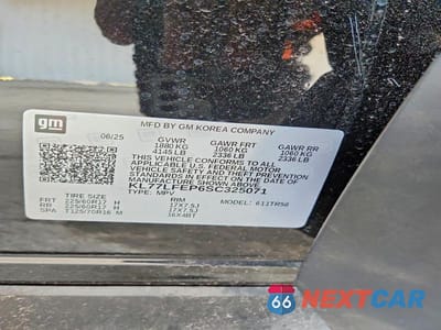 Zdjęcie 12 z 12 samochodu: 2025 CHEVROLET TRAX LS VIN:KL77LFEP6SC325071 - miniatura