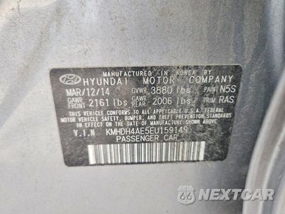 Zdjęcie 12 z 12 samochodu: 2014 HYUNDAI ELANTRA SE VIN:KMHDH4AE5EU159149 - miniatura
