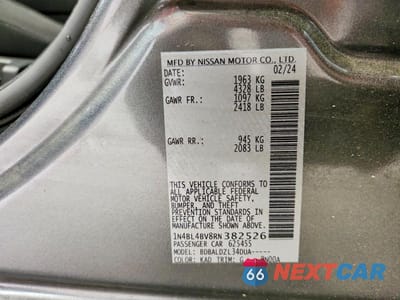 Zdjęcie 12 z 12 samochodu: 2024 NISSAN ALTIMA S VIN:1N4BL4BV8RN382526 - miniatura