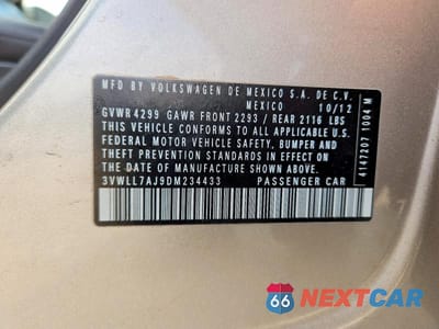 Zdjęcie 12 z 12 samochodu: 2013 VOLKSWAGEN JETTA TDI VIN:3VWLL7AJ9DM234433 - miniatura