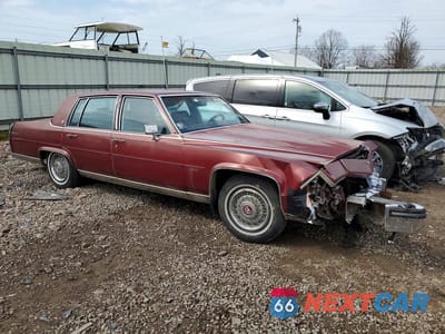 Czwarte zdjęcie samochodu z boku: 1986 CADILLAC FLEETWOOD BROUGHAM VIN:1G6DW69YXG9739087 - miniatura