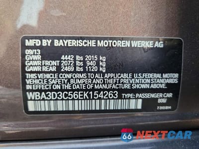 Zdjęcie 12 z 12 samochodu: 2014 BMW 328 D VIN:WBA3D3C56EK154263 - miniatura