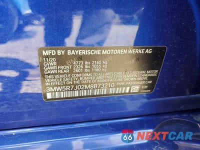 Zdjęcie 12 z 12 samochodu: 2021 BMW 330XI VIN:3MW5R7J02M8B73210 - miniatura