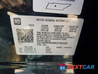 Zdjęcie 13 z 13 samochodu: 2024 CADILLAC XT6 PLATINUM PREMIUM LUXURY VIN:1GYKPFRS5RZ745325 - miniatura