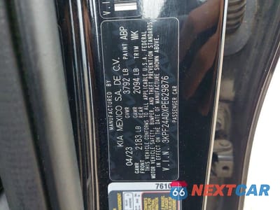Zdjęcie 12 z 12 samochodu: 2023 KIA FORTE LXS VIN:3KPF24ADXPE629876 - miniatura