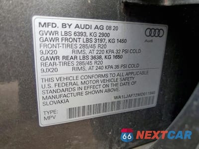 Zdjęcie 14 z 14 samochodu: 2021 AUDI Q7 PREMIUM PLUS VIN:WA1LJAF72MD011840 - miniatura