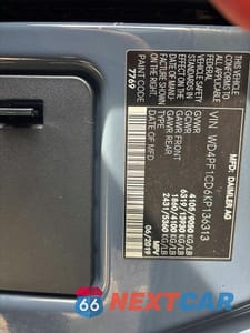 Zdjęcie 10 z 12 samochodu: 2019 MERCEDES-BENZ SPRINTER 2500 VIN:WD4PF1CD6KP136313 - miniatura