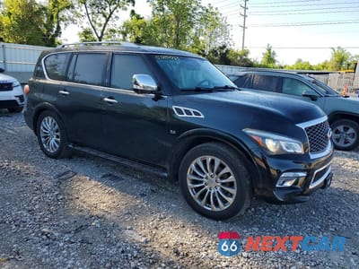 Czwarte zdjęcie samochodu z boku: 2016 INFINITI QX80 BASE VIN:JN8AZ2NE1G9125450 - miniatura