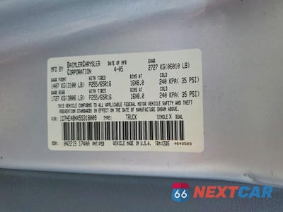 Zdjęcie 12 z 12 samochodu: 2005 DODGE DAKOTA QUAD SLT VIN:1D7HE48NX5S318009 - miniatura
