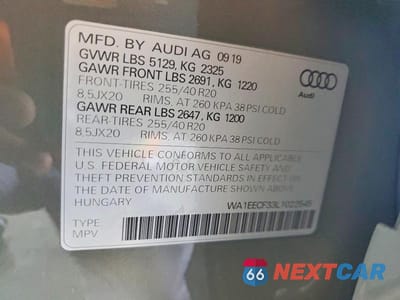 Zdjęcie 12 z 12 samochodu: 2020 AUDI Q3 PREMIUM PLUS S-LINE VIN:WA1EECF33L1022545 - miniatura
