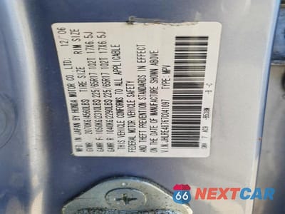 Zdjęcie 13 z 13 samochodu: 2007 HONDA CR-V EXL VIN:JHLRE48767C041097 - miniatura