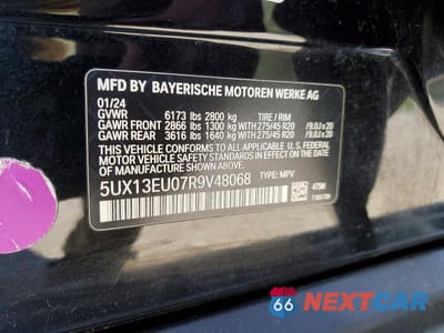 Zdjęcie 13 z 13 samochodu: 2024 BMW X5 SDRIVE 40I VIN:5UX13EU07R9V48068 - miniatura