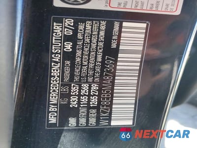 Zdjęcie 12 z 12 samochodu: 2021 MERCEDES-BENZ E 350 4MATIC VIN:W1KZF8EB5MA873697 - miniatura