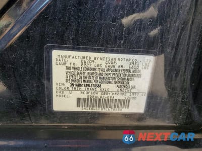 Zdjęcie 12 z 12 samochodu: 2009 NISSAN SENTRA 2.0 VIN:3N1AB61E89L678588 - miniatura