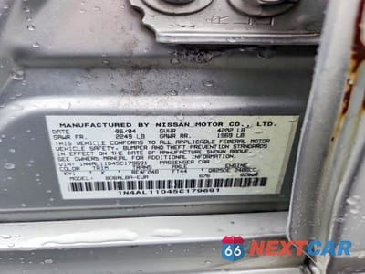 Zdjęcie 13 z 13 samochodu: 2005 NISSAN ALTIMA 2.5 VIN:1N4AL11D45C179691 - miniatura