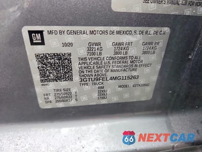 Zdjęcie 12 z 12 samochodu: 2021 GMC SIERRA K1500 DENALI VIN:3GTU9FEL4MG115263 - miniatura