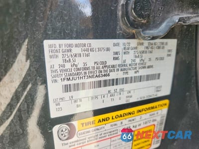Zdjęcie 13 z 13 samochodu: 2022 FORD EXPEDITION XLT VIN:1FMJU1HT3NEA63466 - miniatura