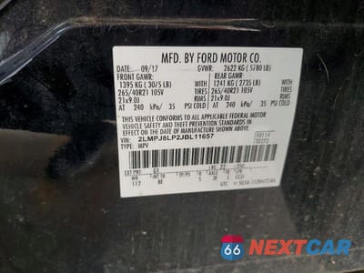 Zdjęcie 13 z 13 samochodu: 2018 LINCOLN MKX RESERVE VIN:2LMPJ8LP2JBL11657 - miniatura