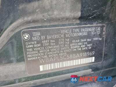 Zdjęcie 12 z 12 samochodu: 2011 BMW 335 XI VIN:WBAPL5C58BA918969 - miniatura