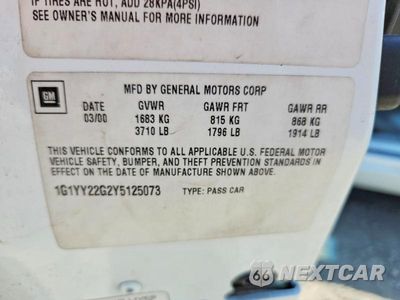 Zdjęcie 12 z 12 samochodu: 2000 CHEVROLET CORVETTE VIN:1G1YY22G2Y5125073 - miniatura