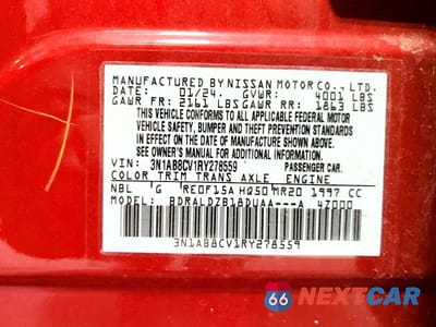 Zdjęcie 12 z 12 samochodu: 2024 NISSAN SENTRA SV VIN:3N1AB8CV1RY278559 - miniatura