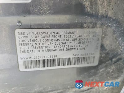 Zdjęcie 12 z 12 samochodu: 2007 VOLKSWAGEN PASSAT 3.6L 4MOTION WAGON VIN:WVWMU73C47E008698 - miniatura