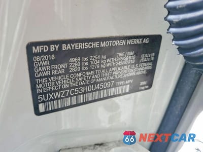 Zdjęcie 13 z 13 samochodu: 2017 BMW X3 SDRIVE28I VIN:5UXWZ7C53H0U45097 - miniatura