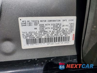 Zdjęcie 12 z 12 samochodu: 2000 TOYOTA RAV4 BASE VIN:JT3GP10V2Y7071199 - miniatura