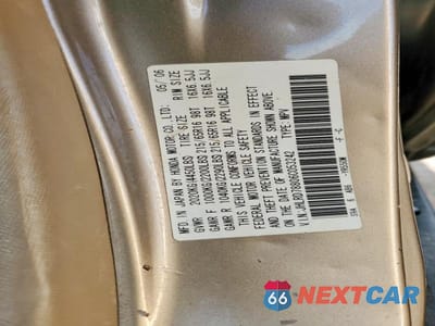 Zdjęcie 12 z 12 samochodu: 2006 HONDA CR-V EX VIN:JHLRD78806C053242 - miniatura