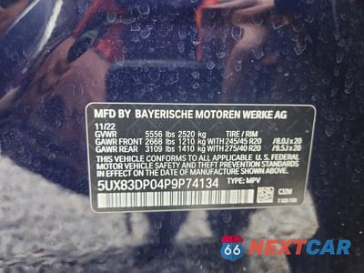 Zdjęcie 14 z 14 samochodu: 2023 BMW X3 M40I VIN:5UX83DP04P9P74134 - miniatura