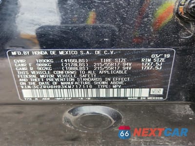 Zdjęcie 13 z 13 samochodu: 2019 HONDA HR-V TOURING VIN:3CZRU6H93KM717116 - miniatura