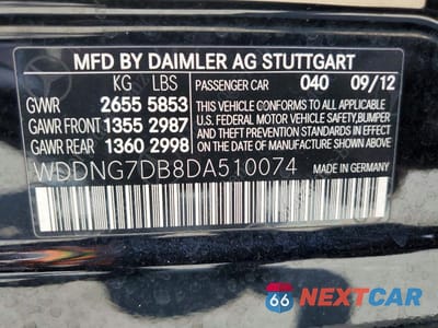 Zdjęcie 13 z 13 samochodu: 2013 MERCEDES-BENZ S 550 VIN:WDDNG7DB8DA510074 - miniatura