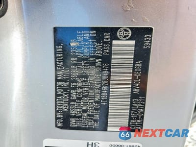 Zdjęcie 12 z 12 samochodu: 2008 TOYOTA CAMRY HYBRID VIN:4T1BB46K28U049476 - miniatura