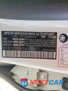 Zdjęcie 12 z 12 samochodu: 2022 MERCEDES-BENZ EQS SEDAN 450+ VIN:W1KCG2DB0NA009501 - miniatura