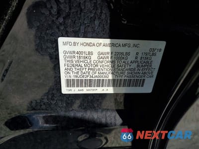 Zdjęcie 12 z 12 samochodu: 2018 ACURA ILX BASE WATCH PLUS VIN:19UDE2F34JA005392 - miniatura