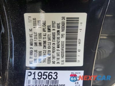Zdjęcie 12 z 12 samochodu: 2015 HONDA ACCORD SPORT VIN:1HGCR2E54FA069300 - miniatura