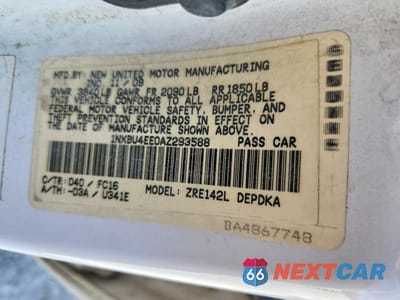 Zdjęcie 12 z 12 samochodu: 2010 TOYOTA COROLLA LE VIN:1NXBU4EE0AZ293588 - miniatura