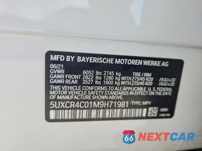 Zdjęcie 13 z 13 samochodu: 2021 BMW X5 SDRIVE 40I VIN:5UXCR4C01M9H71981 - miniatura