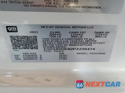 Zdjęcie 12 z 12 samochodu: 2023 CHEVROLET SILVERADO K1500 LTZ VIN:1GCUDGE82PZ236474 - miniatura