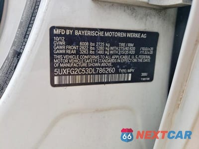 Zdjęcie 12 z 12 samochodu: 2013 BMW X6 XDRIVE35I VIN:5UXFG2C53DL786260 - miniatura