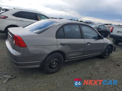 Trzecie zdjęcie samochodu z tyłu: 2005 HONDA CIVIC DX VP VIN:2HGES16305H514815 - miniatura