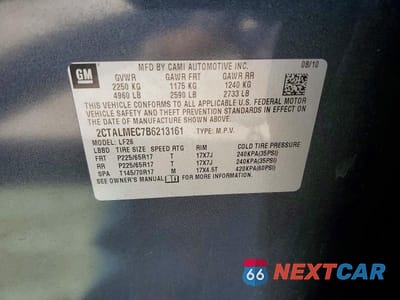 Zdjęcie 13 z 13 samochodu: 2011 GMC TERRAIN SLE VIN:2CTALMEC7B6213161 - miniatura