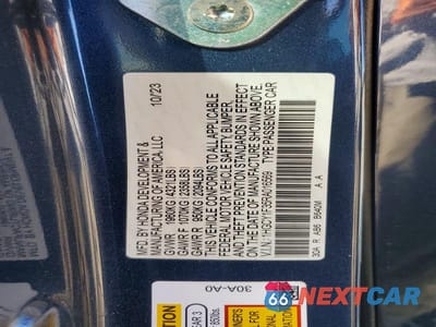 Zdjęcie 12 z 12 samochodu: 2024 HONDA ACCORD EX VIN:1HGCY1F35RA016569 - miniatura
