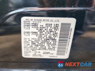 Zdjęcie 13 z 13 samochodu: 2012 NISSAN ROGUE S VIN:JN8AS5MV3CW376439 - miniatura