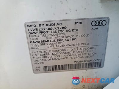 Zdjęcie 13 z 13 samochodu: 2021 AUDI Q5 PREMIUM PLUS VIN:WA1BAAFYXM2047615 - miniatura