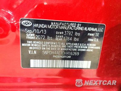 Zdjęcie 12 z 12 samochodu: 2013 HYUNDAI ELANTRA GLS VIN:5NPDH4AE1DH416269 - miniatura
