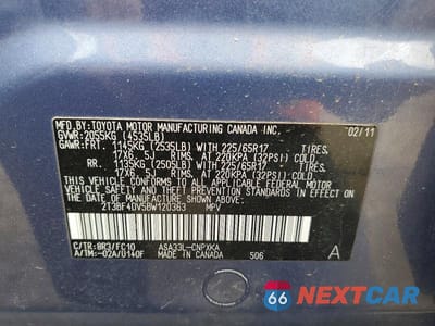 Zdjęcie 13 z 13 samochodu: 2011 TOYOTA RAV4 BASE VIN:2T3BF4DV5BW120363 - miniatura