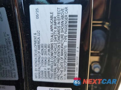 Zdjęcie 12 z 12 samochodu: 2025 HONDA ACCORD HYBRID SPORT VIN:1HGCY2F54SA051715 - miniatura