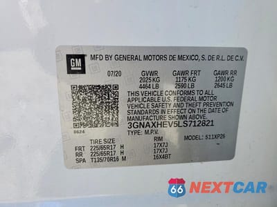 Zdjęcie 13 z 13 samochodu: 2020 CHEVROLET EQUINOX LS VIN:3GNAXHEV5LS712821 - miniatura